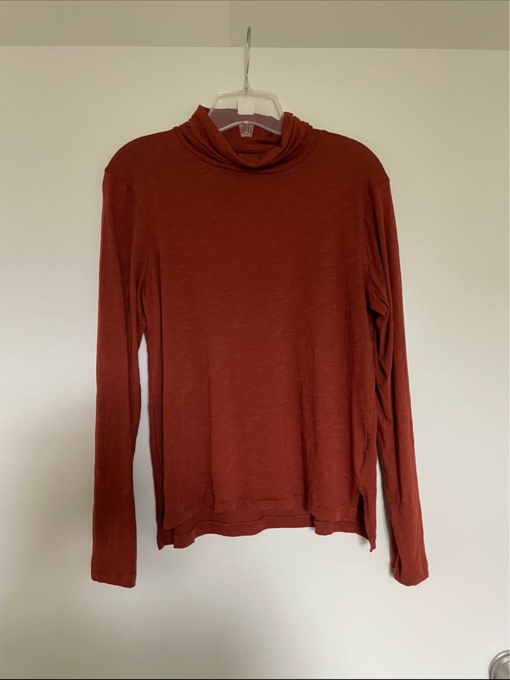 Madewell Women’s Burnt Orange Mock neck Long Sleeve